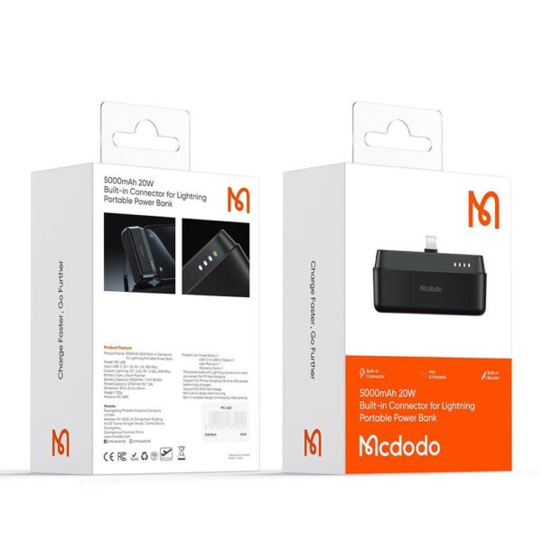 Mcdodo MC-6282 20w 5000mAh Lightning İphone Powerbank - Siyah - Görsel 10