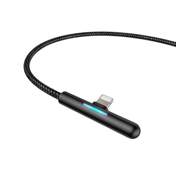 Baseus İphone Oyuncu Şarj USB Kablosu 2.4A 1mt Siyah CAL7C-A01 - Görsel 3