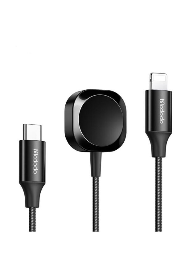 Mcdodo CH-2980 15W 2in1 Apple Watch Şarj TypeC İphone 1.5mt-Siyah