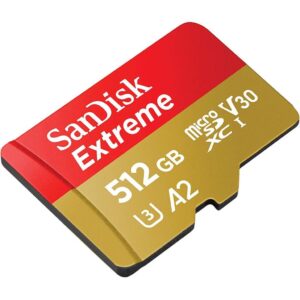 Sandisk Extreme 512GB 190MB/S MicroSDXC U3 For Aksiyon Kamera SDSQXAV-512G