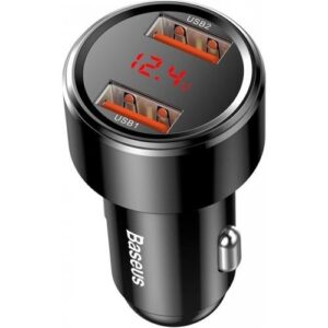 Baseus Magic 45W 2-Usb Dijital Ekran Araç İçi Şarj Cihazı