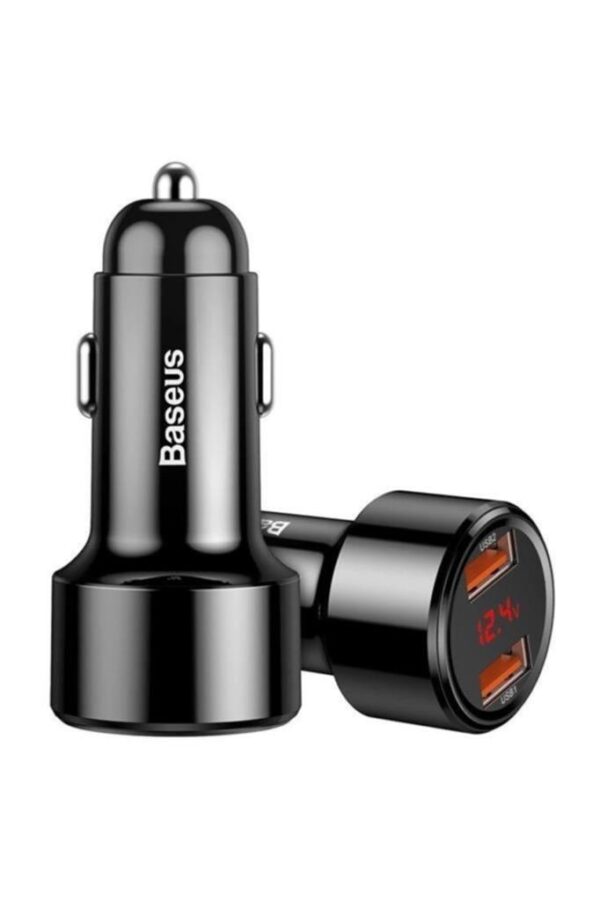 Baseus Magic 45W 2-Usb Dijital Ekran Araç İçi Şarj Cihazı - Görsel 2