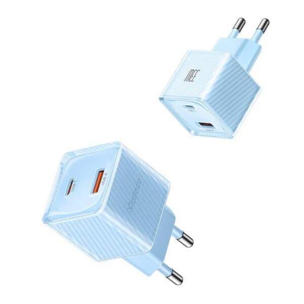 Mcdodo CH-4152 33W GaN TypeC USB Girişli Hızlı Şarj Aleti - Mavi - Görsel 2