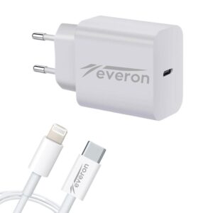 İphone İpad 25W Hızlı Şarj Cihazı TypeC Lightning Kablolu Everon EVR002