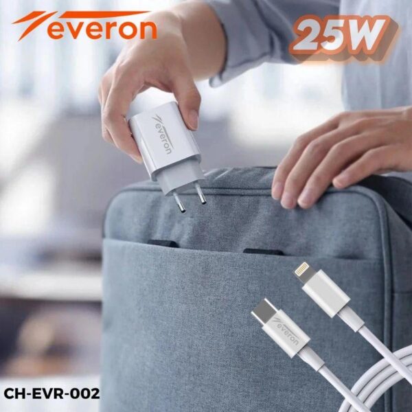 İphone İpad 25W Hızlı Şarj Cihazı TypeC Lightning Kablolu Everon EVR002 - Görsel 6
