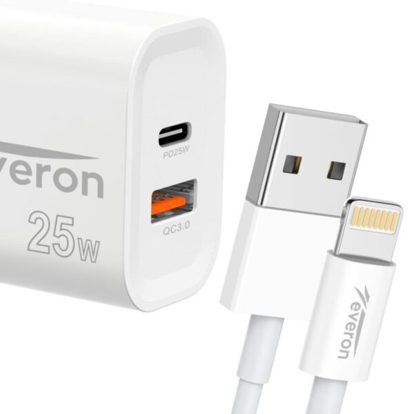 Everon 25w Usb iPhone Kablolu Hızlı Şarj Cihazı EVR-023-I - Görsel 3