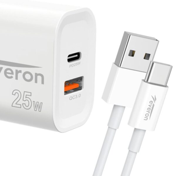 Everon 25w Usb Typec Kablolu Şarj Cihazı Evr-023-C - Görsel 2