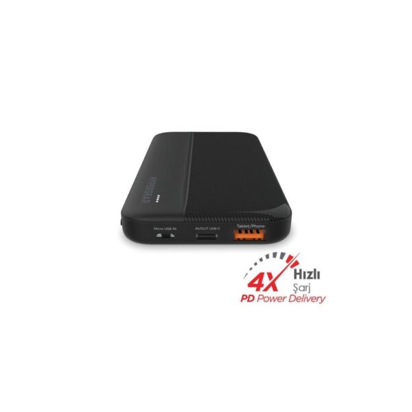 Hypergear Powerbank 10000 mah 20W Typec 18W USB Hızlı Şarj Siyah - Görsel 3
