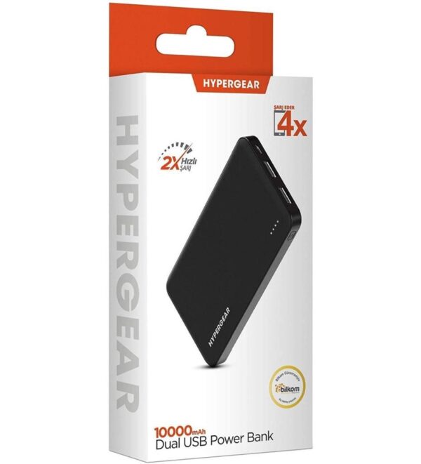 Hypergear Powerbank 10000 mah 20W Typec 18W USB Hızlı Şarj Siyah - Görsel 4
