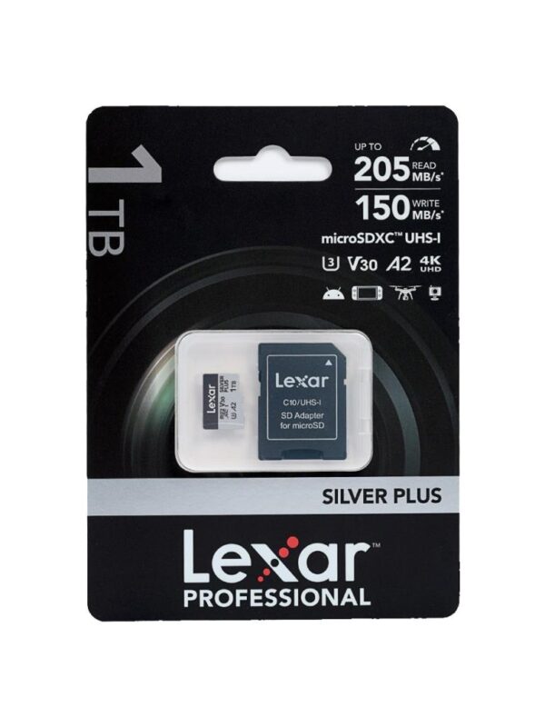 Lexar 1TB Silver Plus 205mb 4K V30 UHSI Micro SD Hafıza Kartı - Görsel 3