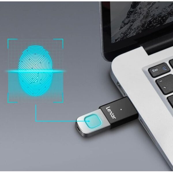 Lexar 256GB Parmak İzi Okuyuculu F35 Pro 300Mb 3.2 USB Flash Bellek - Görsel 4