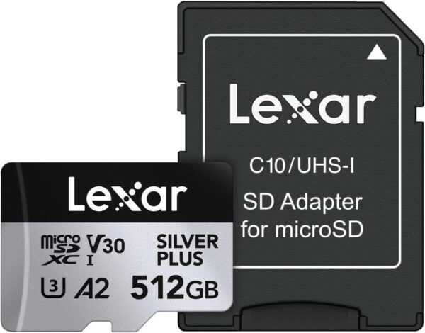 Lexar 512GB Silver Plus 205mb 4K V30 UHSI Micro SD Hafıza Kartı - Görsel 2