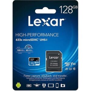 Lexar 128GB Micro SD Class 10 Hafıza Kartı UHS-I  633x 100MB/45sn