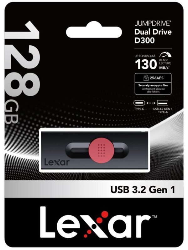 Lexar 128gb Usb Typec D300 100MB/s USB3.2 Flash Bellek - Görsel 3