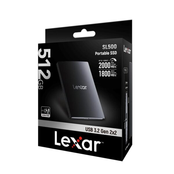 Lexar External 512GB 2000MB/S USB 3.2 Taşınabilir SSD HardDisk LSL500X512G - Görsel 4
