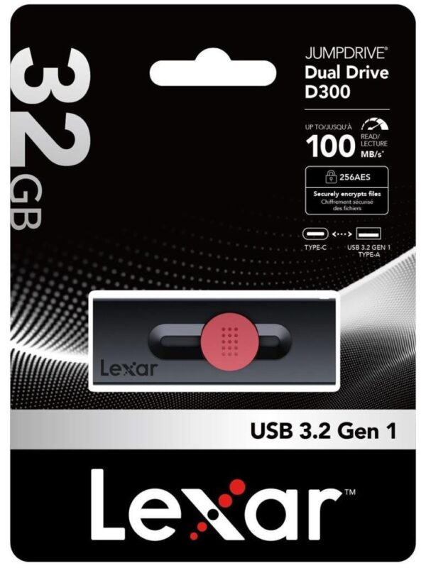 Lexar 32gb Usb Typec D300 100MB/s USB3.2 Flash Bellek - Görsel 3