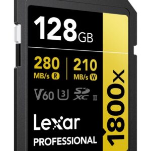 Lexar Professional 128GB 1800X 280MB/s 4K V60 SD Hafıza Kartı