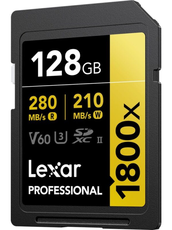 Lexar Professional 128GB 1800X 280MB/s 4K V60 SD Hafıza Kartı - Görsel 2