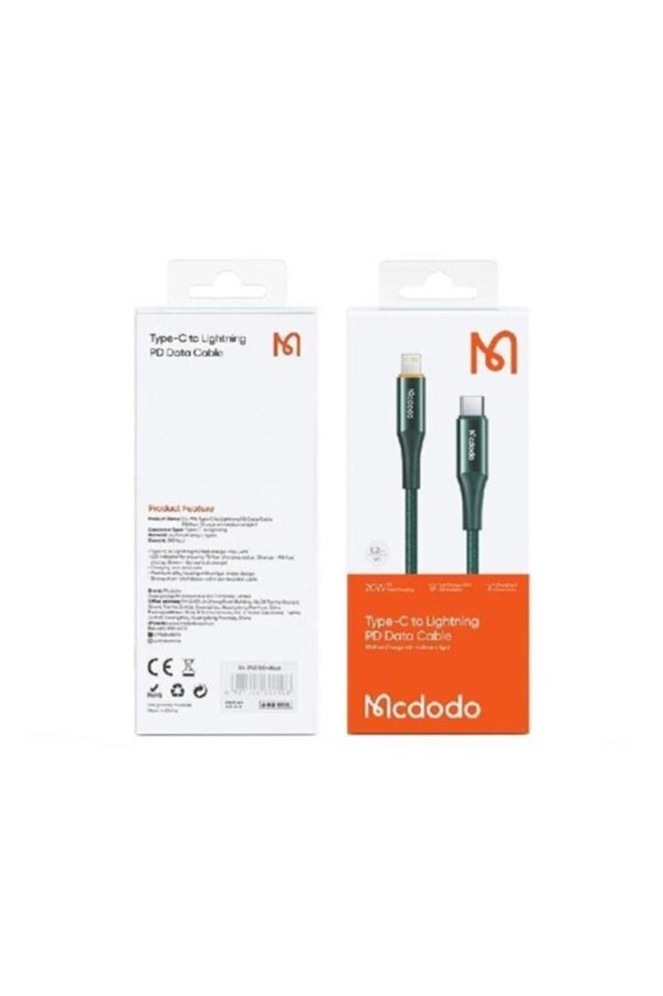 Mcdodo 20W Pd Type C To İphone Hızlı Şarj Kablosu Yeşil CA-9961 - Görsel 6