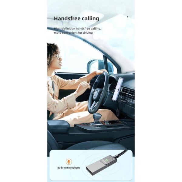Mcdodo Bluetooth Receiver Aux Kablo Wireless Araç Kiti CA-8700 - Görsel 5
