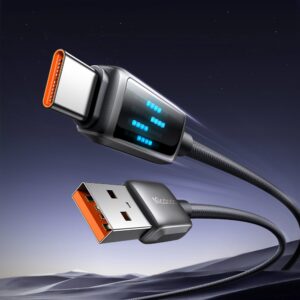 Mcdodo CA-2350 60W USB Typec Şarj Hız Göstergeli Şarj Data Kablosu 1.2M Siyah