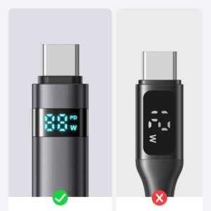 Mcdodo CA-5610 Usb-C To Usb-C 100W Kablo Yatay LED Ekranlı Siyah