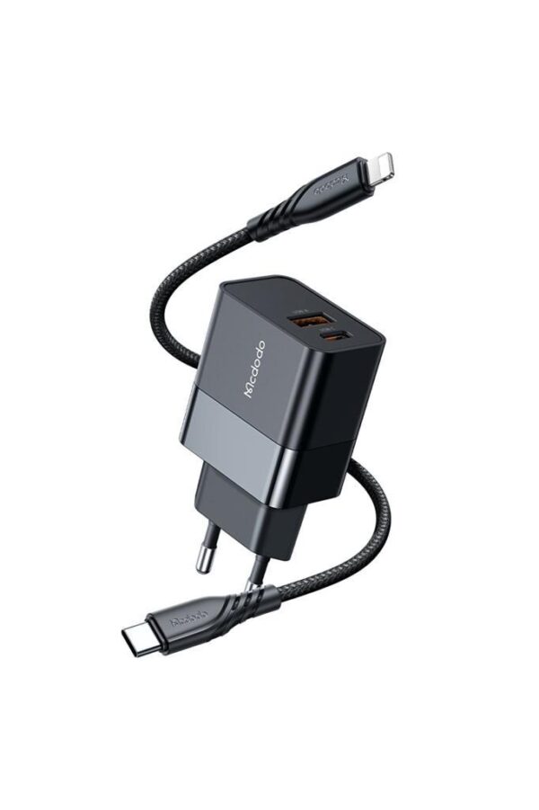 Mcdodo CH-1952 20W Usb TypeC Hızlı Sarj Adaptör -TypeC İphone Kablolu 1.2m-Siyah - Görsel 2