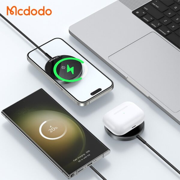 Mcdodo CH-5490 True 15W İphone Kablosuz Şarj Cihazı Siyah - Görsel 6