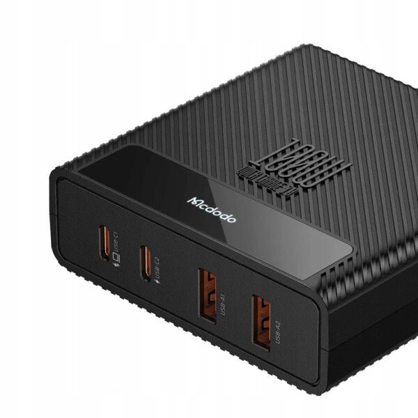 Mcdodo CH-1802 100W Usb Typec Giriş Powigan Hızlı Şarj Adaptörü + Kablo - Siyah - Görsel 4