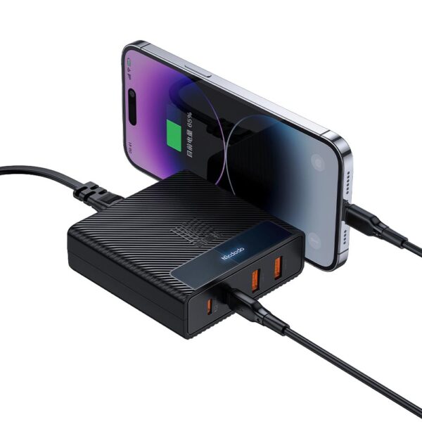 Mcdodo CH-1802 100W Usb Typec Giriş Powigan Hızlı Şarj Adaptörü + Kablo - Siyah - Görsel 5