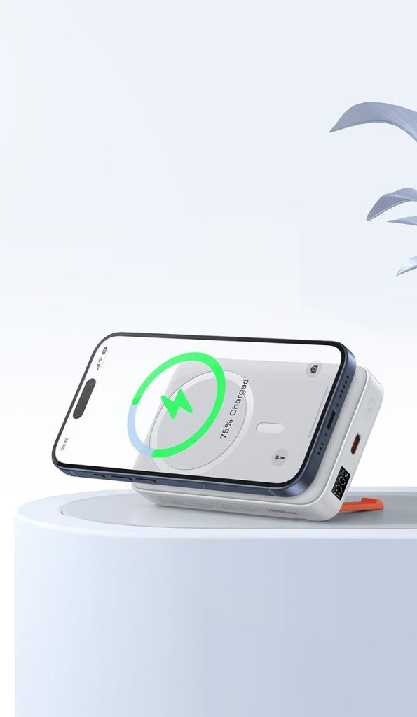 Mcdodo MC-5100 10000mAh 20w Magsafe Kablosuz Powerbank - Beyaz - Görsel 2