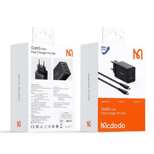 Mcdodo CH-1543 67W Gan5 Pro Typec Usb Girişli Şarj Cihazı-Typec Typec Kablo - Görsel 8