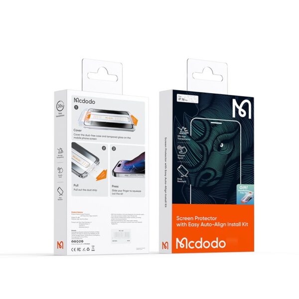 Mcdodo PF-6863 iPhone 16 Pro Max Şeffaf Kırılmaz Cam - Görsel 5