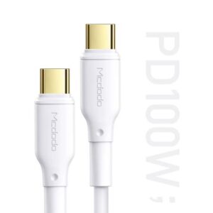 Mcdodo 100W TypeC TypeC Macbook Hızlı Şarj Kablosu 5A CA-8350 Beyaz