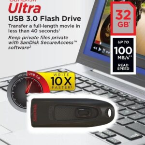 Sandisk Ultra 32GB USB 3.0 Flash Bellek 100MB/s SDCZ48-032G-U46