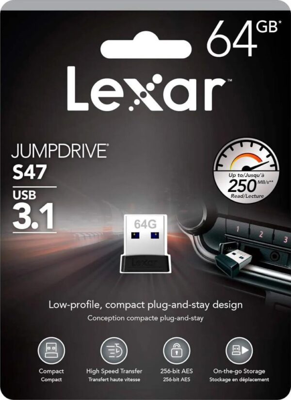 Lexar JumpDrive 64GB S47 USB 3.1 Flash Sürücü LJDS47 - Görsel 3