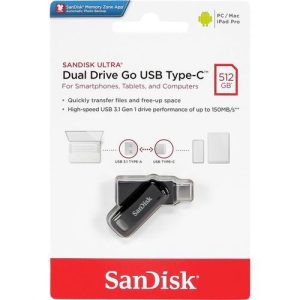 Sandisk 512 GB USB 3.1 Ultra Dual Drive Go Type-C Flash Bellek SDDDC3-512G-G46