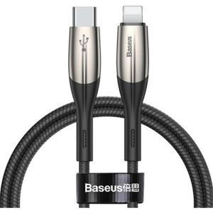 Baseus Horizontal Type-C To IPhone PD 18W Hızlı Şarj Kablo 1m Siyah-Gri