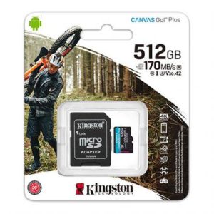 Kingston 512GB Micro Sd Hafıza Kartı Canvas Go Plus Class 10 USH-I SDCG3/512GB