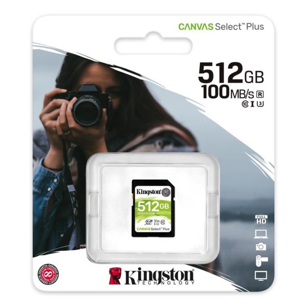 Kingston 512GB SDXC Canvas Select Plus Hafıza Kartı SDS2/512GB