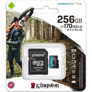 Kingston Canvas Go Plus 256GB Class 10 USH-I Hafıza Kartı SDCG3/256GB