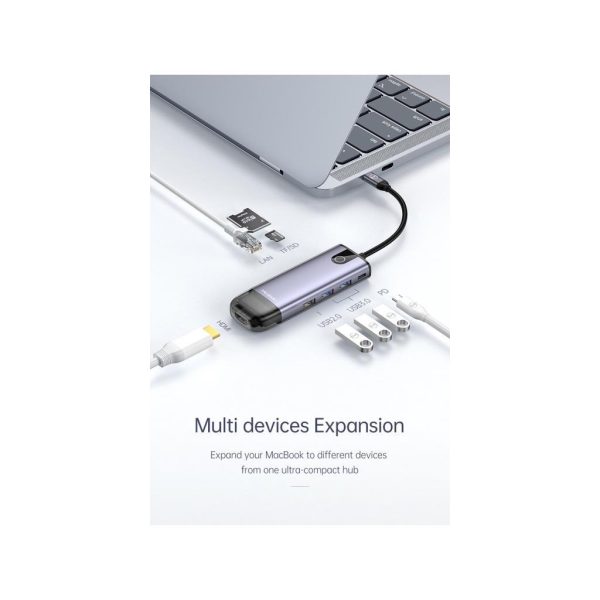 Mcdodo 8 in1 Type C Lan+Hdmı+Macbook Çoklayıcı Adaptör HU-7730 - Görsel 3