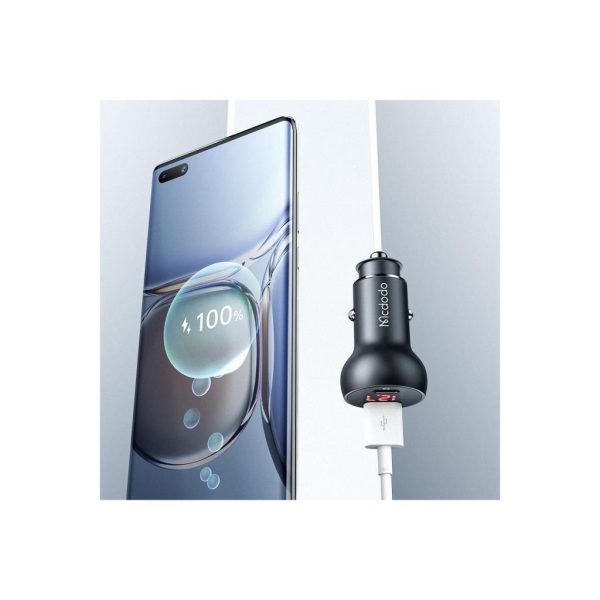 Mcdodo 45W Type-C Usb Dijital Araç Çakmak Şarjı-Siyah CC-7030 - Görsel 3