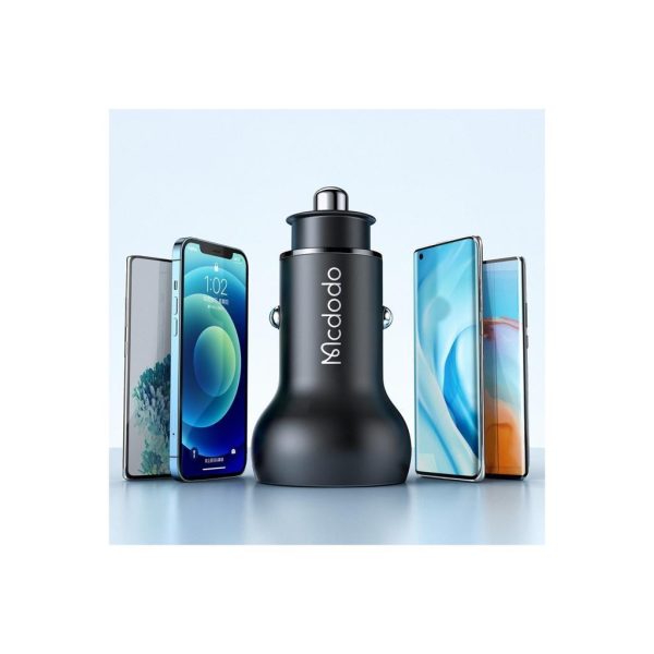 Mcdodo 45W Type-C Usb Dijital Araç Çakmak Şarjı-Siyah CC-7030 - Görsel 4