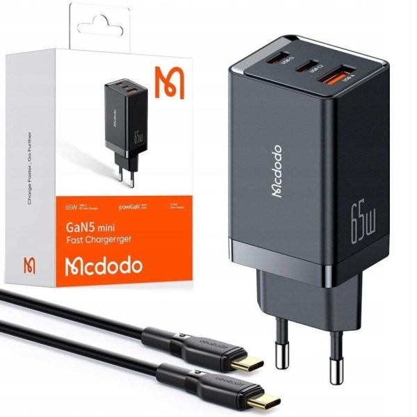 Mcdodo CH-1542 65W GaN 5 Pro TypeC USB Girişli Hızlı Şarj Cihazı + Typec Kablo - Görsel 6