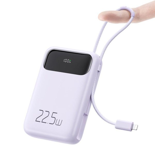 Mcdodo MC-3255 22.5W 10000mAh Powerbank İphone Şarj Kablo-Mor - Görsel 2