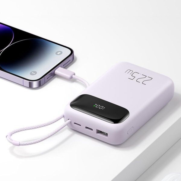 Mcdodo MC-3255 22.5W 10000mAh Powerbank İphone Şarj Kablo-Mor - Görsel 4