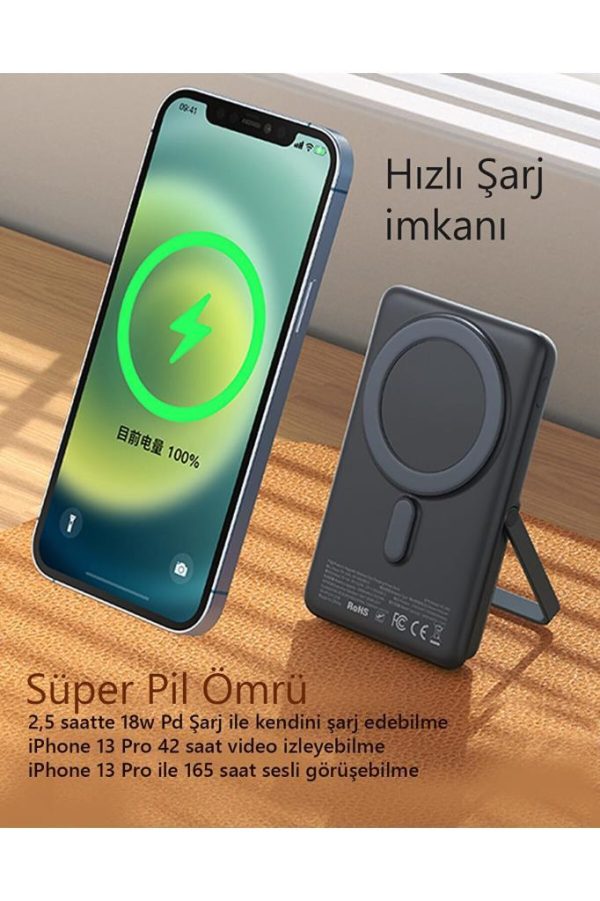 Mcdodo MC-0691 15W Magsafe 10000MAH Ekranlı Powerbank Gri - Görsel 6