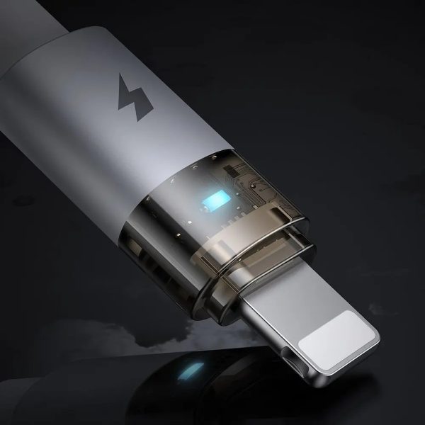 Mcdodo CA-6912 30W Işıklı Usb iPhone Şarj Data Kablosu 1.2m Beyaz - Görsel 2