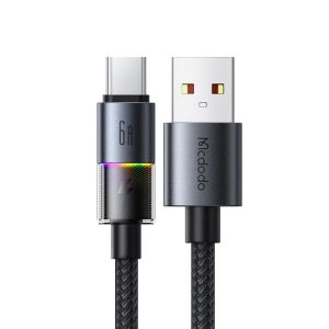 Mcdodo CA-8180 Usb Typec 6A 7 Renkli LED Işıklı Şarj Data Kablosu